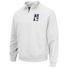 Northwestern University Wildcats Colosseum Men's White VF 1/4 Zip Sweatshirt with N-Cat Design