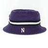 Northwestern University Wildcats Relaxed Twill Purple Floppy/Bucket Hat with Contrasting Team Color Band and Stylized N Design