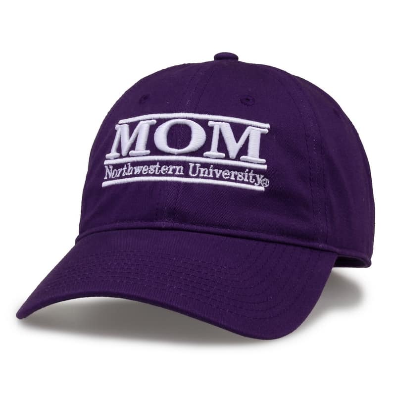 Northwestern University Wildcats Unconstructed Purple Cotton Twill Hat with Mom Bar Design