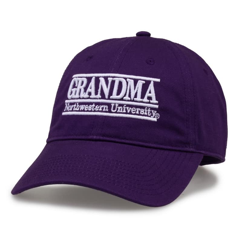 Northwestern University Wildcats Unconstructed Purple Cotton Twill Hat with Grandma Bar Design