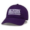 Northwestern University Wildcats Unconstructed Purple Cotton Twill Hat with Grandpa Bar Design