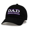 Northwestern University Wildcats Unconstructed Black Cotton Twill Hat with Dad Bar Design