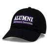 Northwestern University Wildcats Unconstructed Black Cotton Twill Hat with Alumni Bar Design
