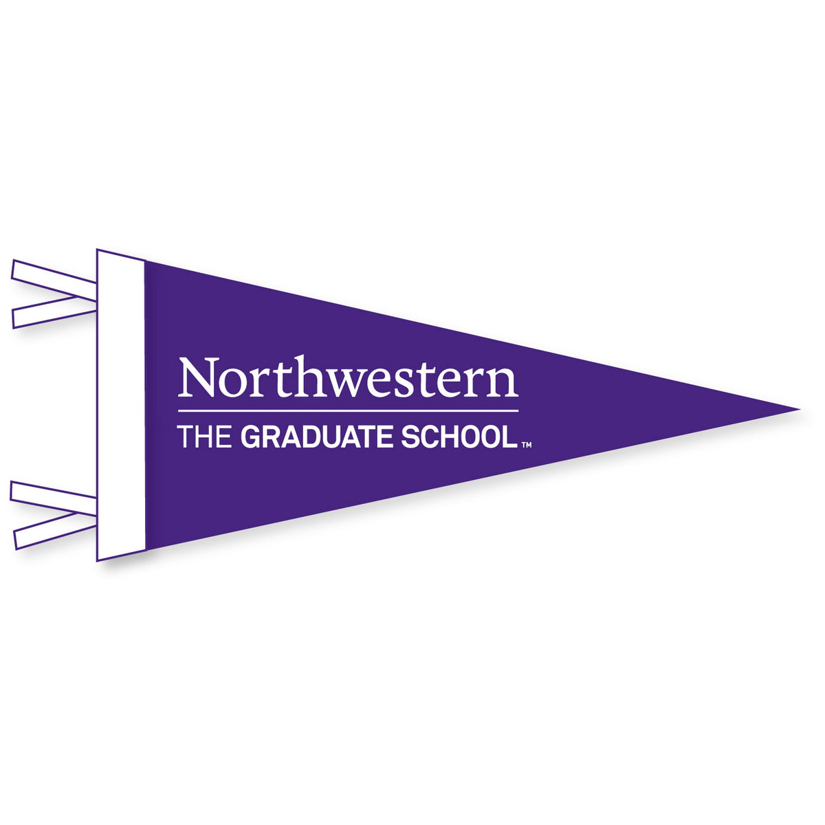 Northwestern The Graduate School Wool Felt Pennant Size Large 12"X30"