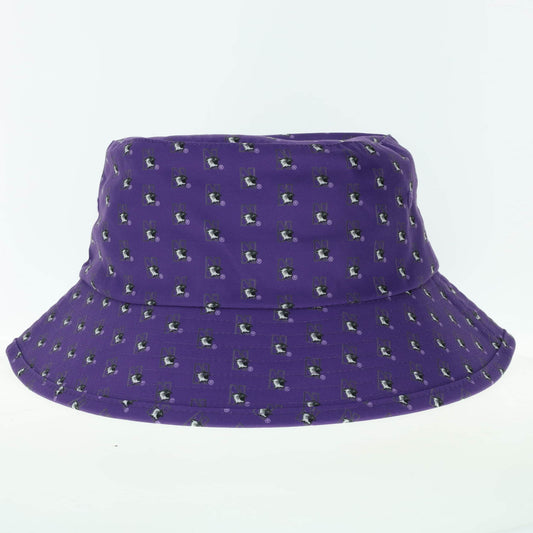Northwestern University Wildcats Relaxed Purple Floppy/Bucket Hat with All Over N-cat Print Design