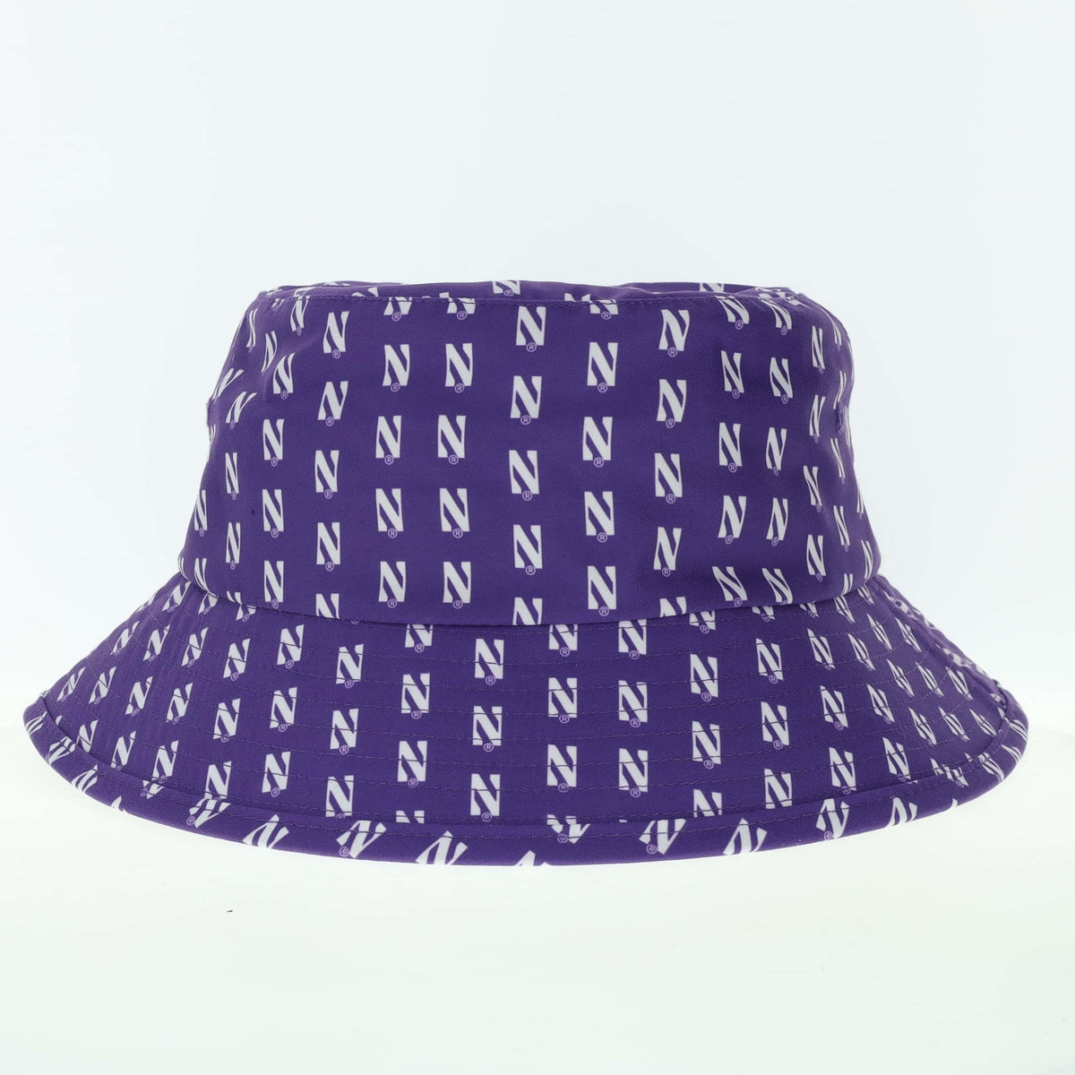 Northwestern University Wildcats Relaxed Purple Floppy/Bucket Hat with All Over Stylized N Print Design
