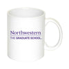 Northwestern University Wildcats 11 oz. White Ceramic Coffee Mug with The Graduate School Design