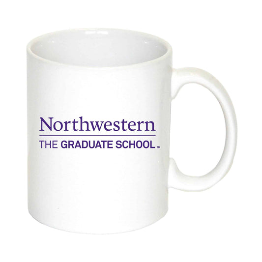 Northwestern University Wildcats 11 oz. White Ceramic Coffee Mug with The Graduate School Design