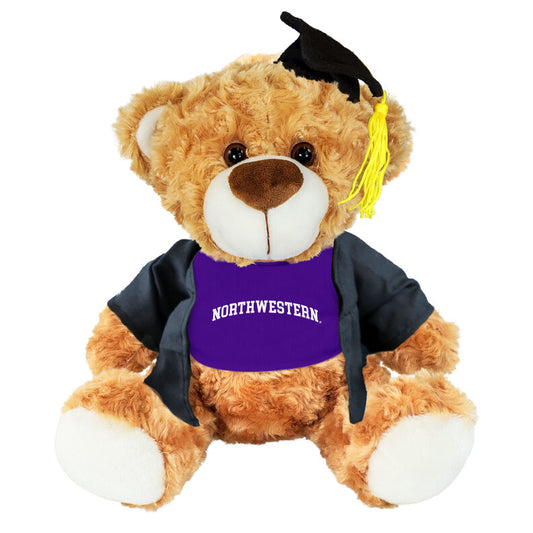 Northwestern University Wildcats Graduation Tan Bear