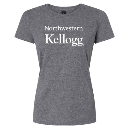 Northwestern I Kellogg Women's MV Softstyle Graphite Heather Tee Shirt