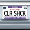 Northwestern University Wildcats Chrome License Plate Frame with Laser Cut Acrylic Purple Inset -Grandma/Northwestern University