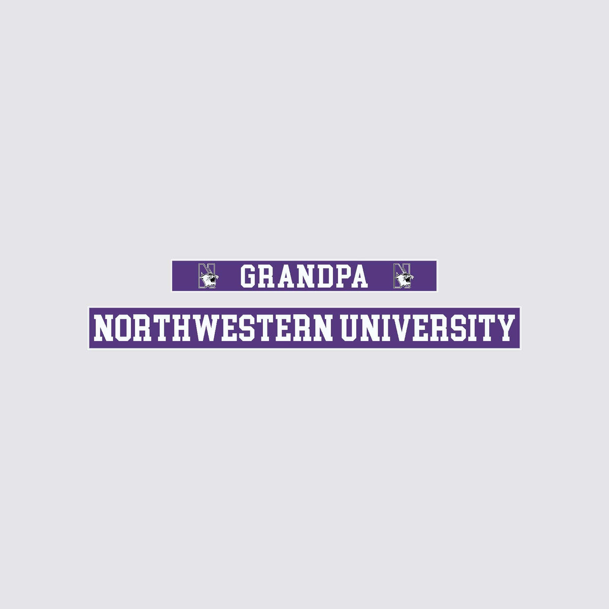 Northwestern University Wildcats Chrome License Plate Frame with Laser Cut Acrylic Purple Inset -Grandpa/Northwestern University -2