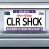 Northwestern University Wildcats Chrome License Plate Frame with Laser Cut Acrylic Purple Inset -Grandpa/Northwestern University