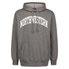 Northwestern University Wildcats Men's MV Fundamental Fleece Granite Hooded Sweatshirt with One Color Arch Design in White