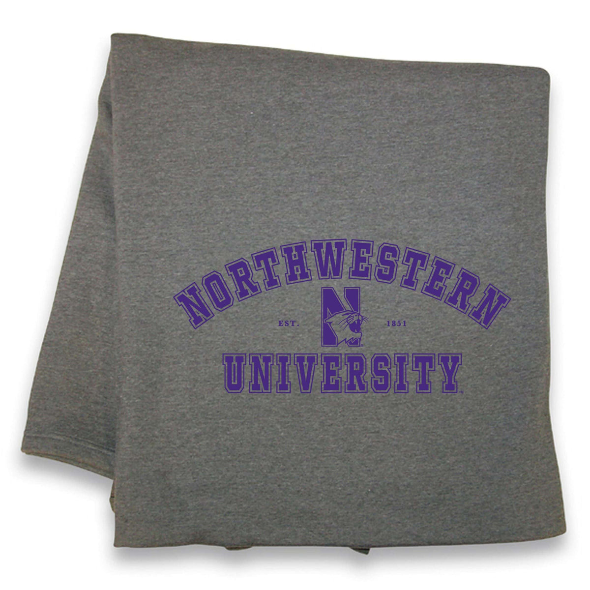 Northwestern University Wildcats Graphite Pro-Weave® Sweatshirt Blanket