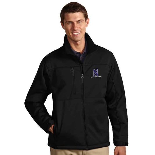 Northwestern University Wildcats Men's Antigua Heavy Weight Traverse Jacket in Black