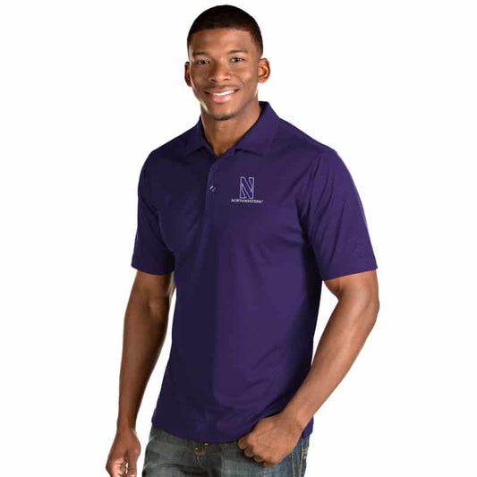 Northwestern University Wildcats Men's Antigua Purple Inspire Polo Shirt