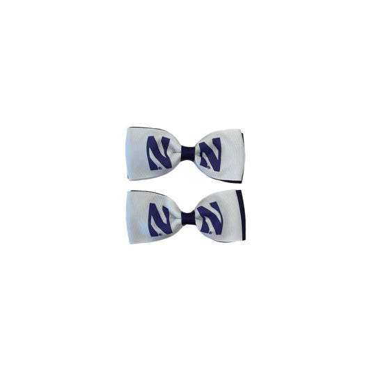 Northwestern University Wildcats Hair Bows -2 Pack