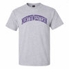 Northwestern University Wildcats Men's MV Heather Grey Classic Tee with One Color Arch Design