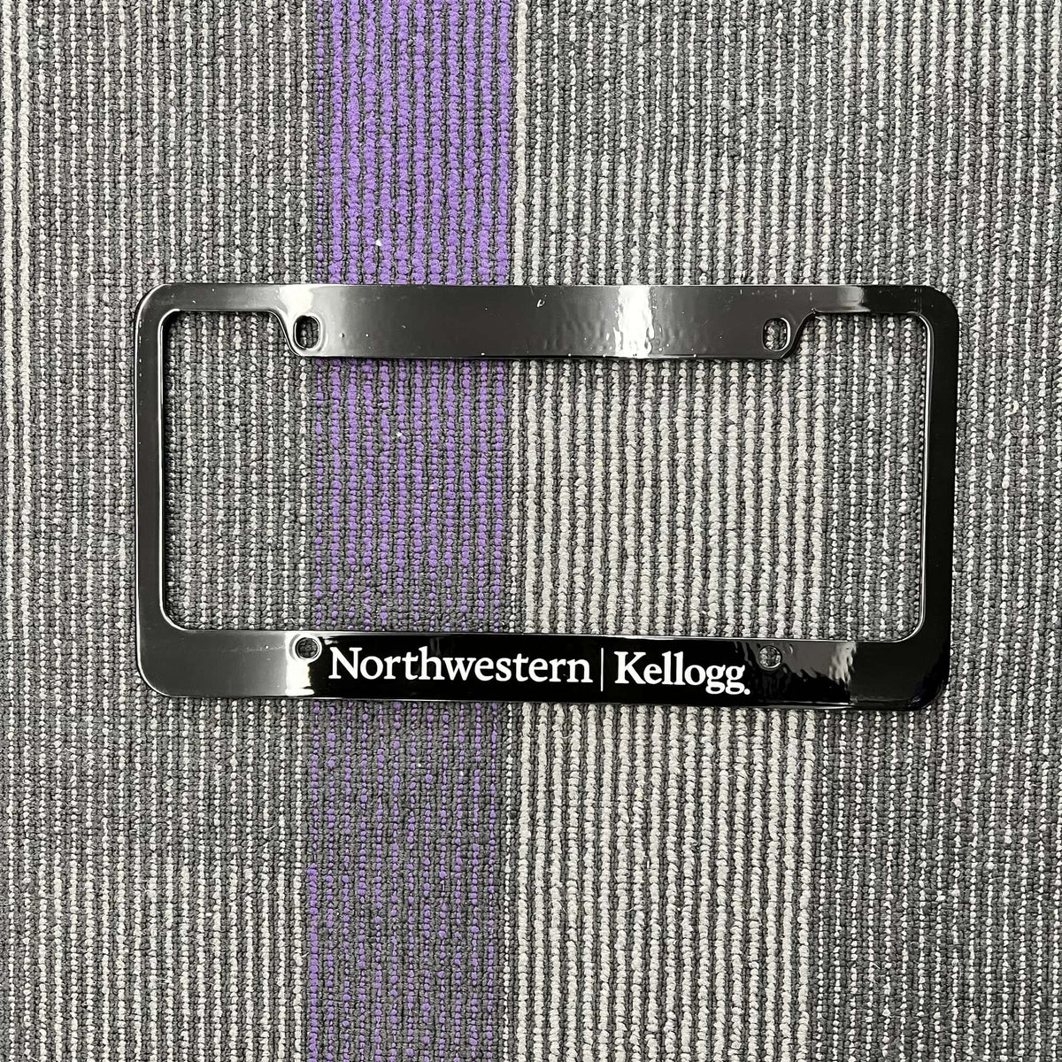 Northwestern I Kellogg SM-31 Series Laser Engraved Black License Plate Frame