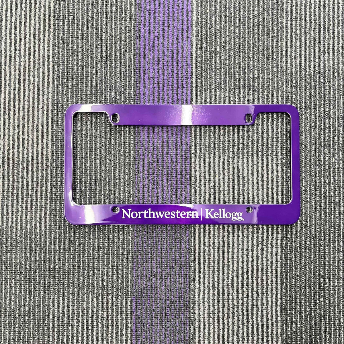 Northwestern I Kellogg SM-31 Series Laser Engraved Purple License Plate Frame