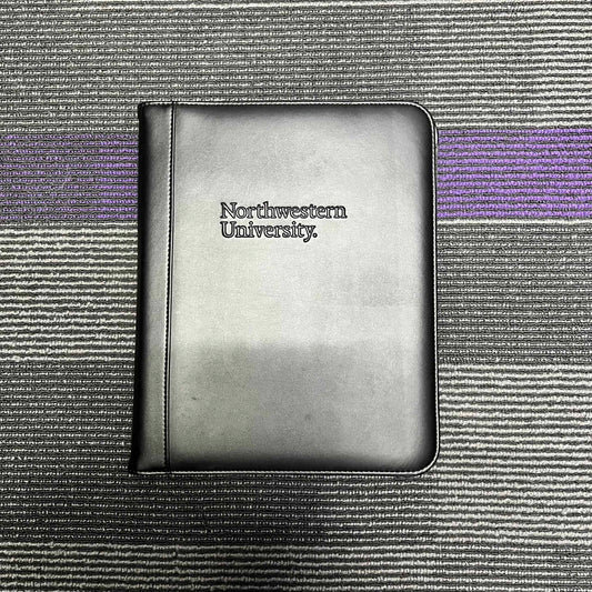 Northwestern University Wildcats Black Portfolio with Embossed Northwestern University