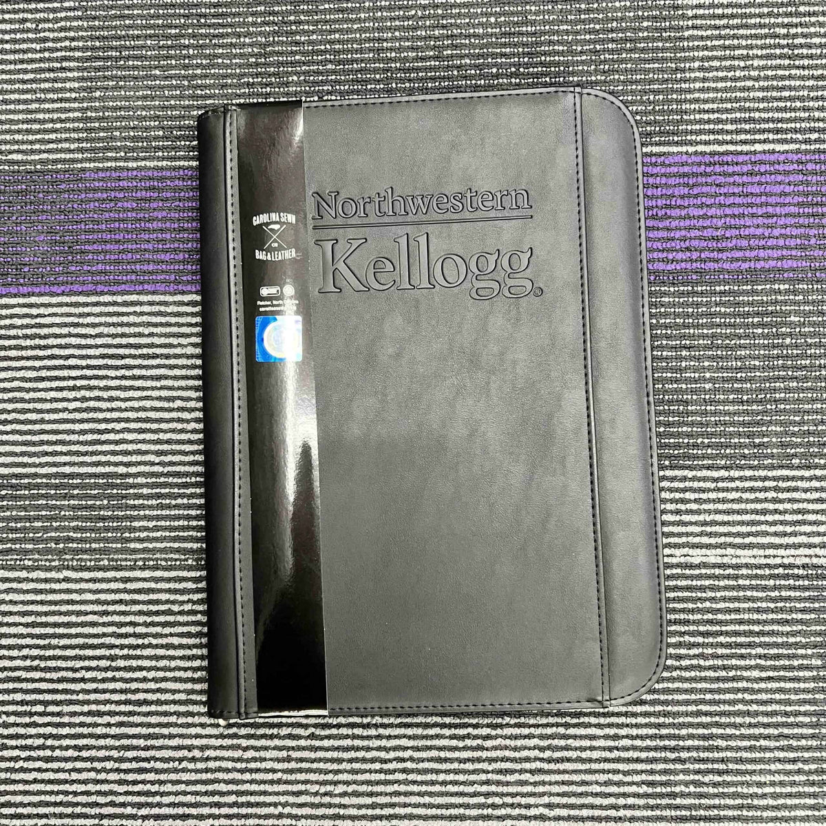 Northwestern | Kellogg Stacked Design Embossed Writing Portfolio