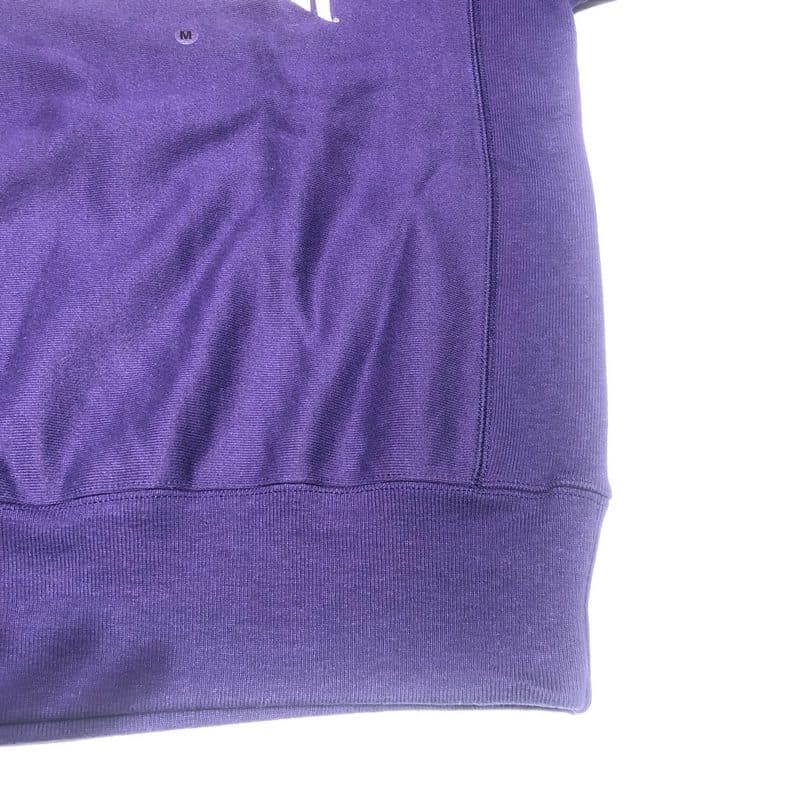 Northwestern University Wildcats Men's Purple Champion Super Heavy Reverse Weave Crewneck Sweatshirt with Creamy White Arched Northwestern Wool Sewn Appliqué Design -3