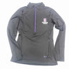 Northwestern University Wildcats Ladies Under Armour Black Honeycomb Knit 1/4 Zip With Stylized N Design