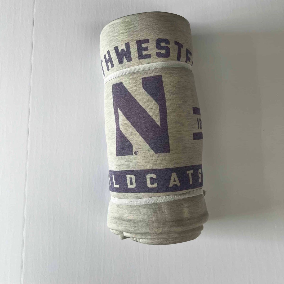 Northwestern University Wildcats Oatmeal Super-soft Sublimated Sweatshirt Blanket