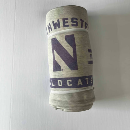 Northwestern University Wildcats Oatmeal Super-soft Sublimated Sweatshirt Blanket
