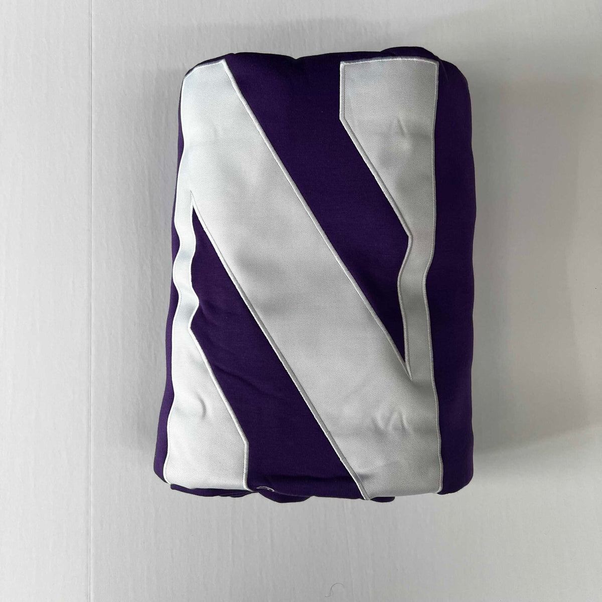 Northwestern University Wildcats Purple Sweatshirt Blanket with Applique Stylized N design