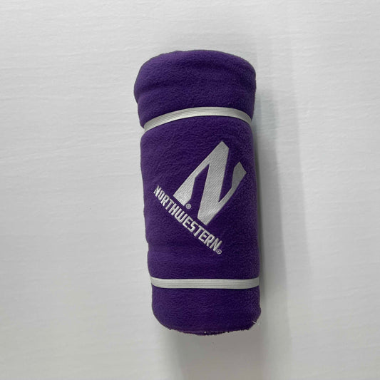 Northwestern University Wildcats Purple Embroidered Fleece Blanket