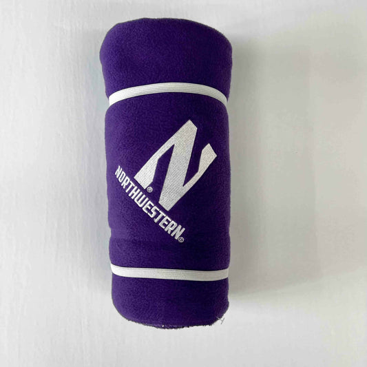 Northwestern University Wildcats Purple Embroidered Fleece Blanket -2