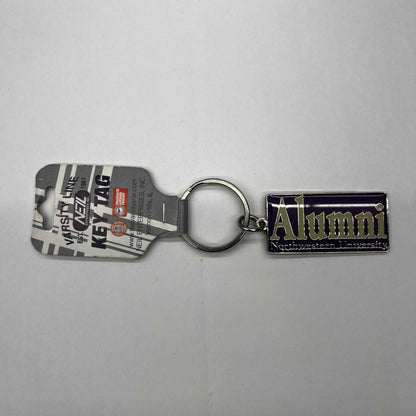 Northwestern University Wildcats Rectangular Alumni Keychain