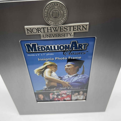 Northwestern University Wildcats 5"X7" Silver Picture Frame with Pewter Seal Design-4