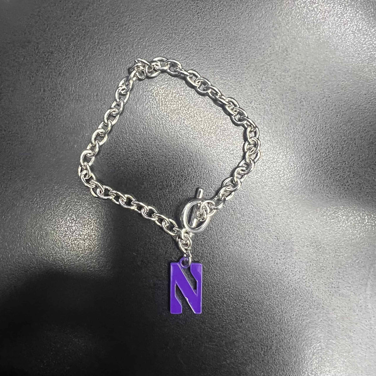 Northwestern University Wildcats Purple N Logo Toggle Bracelet-2
