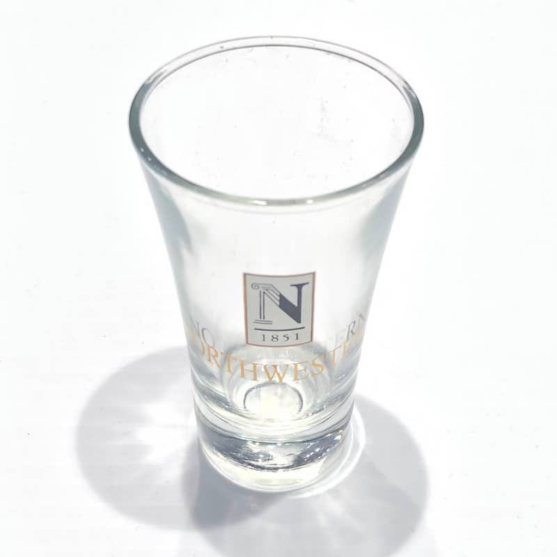 Northwestern Wildcats 2 oz. Flared Shot Glass with "Gold Northwestern" Design