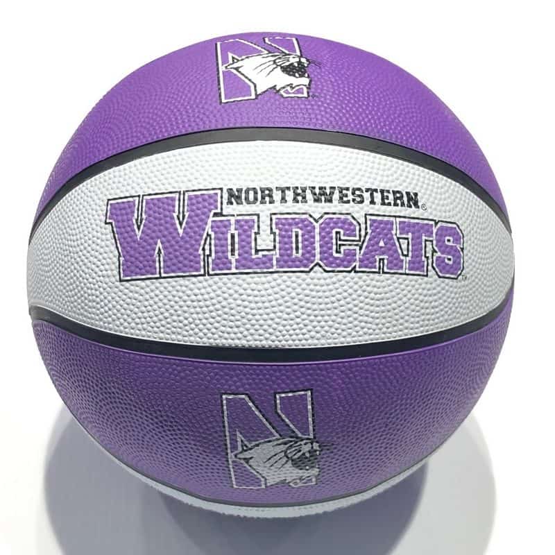 Northwestern University Wildcats Regulation Size Rubber Basketball With N-Cat Design