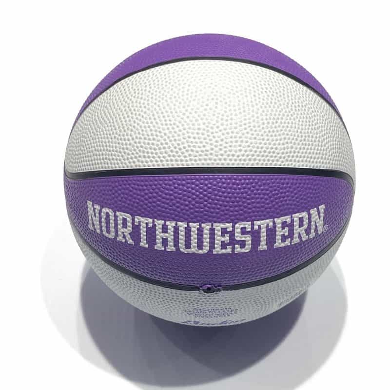 Northwestern University Wildcats 7" Rubber Mini Basketball With N-Cat Design 2