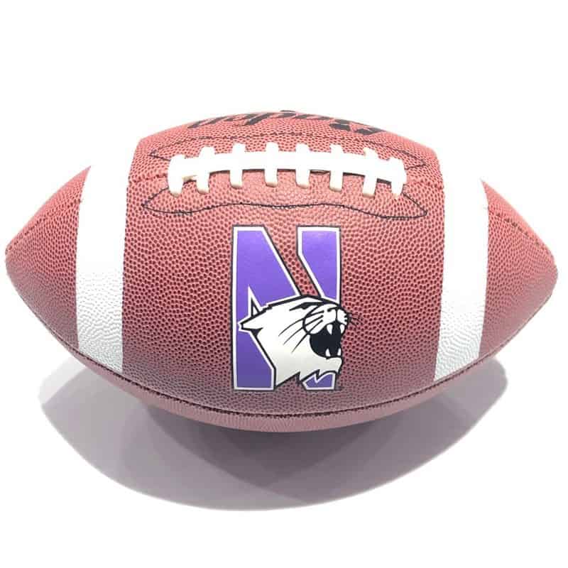 Northwestern University Wildcats Regulation Size Football With N-Cat Design