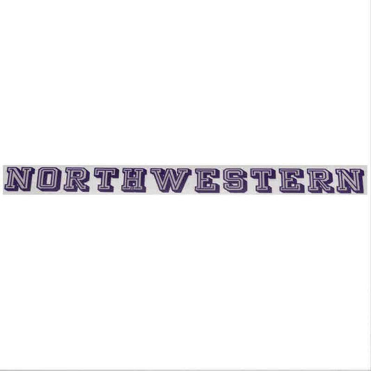 Northwestern University Wildcats Static Cling Inside Application Decal with Northwestern Design 1"X13"