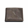 Northwestern University Wildcats Coffee Brown Contrast Stitch Genuine Leather Billfold Wallet