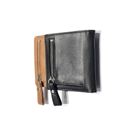 Northwestern University Wildcats Black Genuine Leather Square Snap Wallet