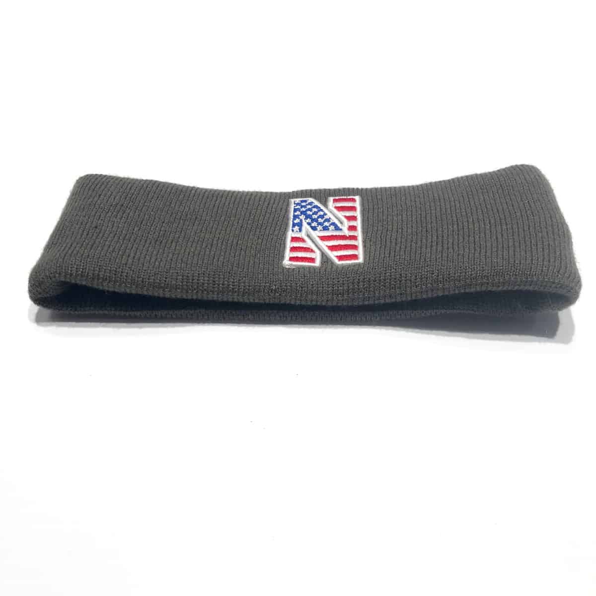 Northwestern University Wildcats Grey Knit Headband with Stars & Stripes Stylized N Design