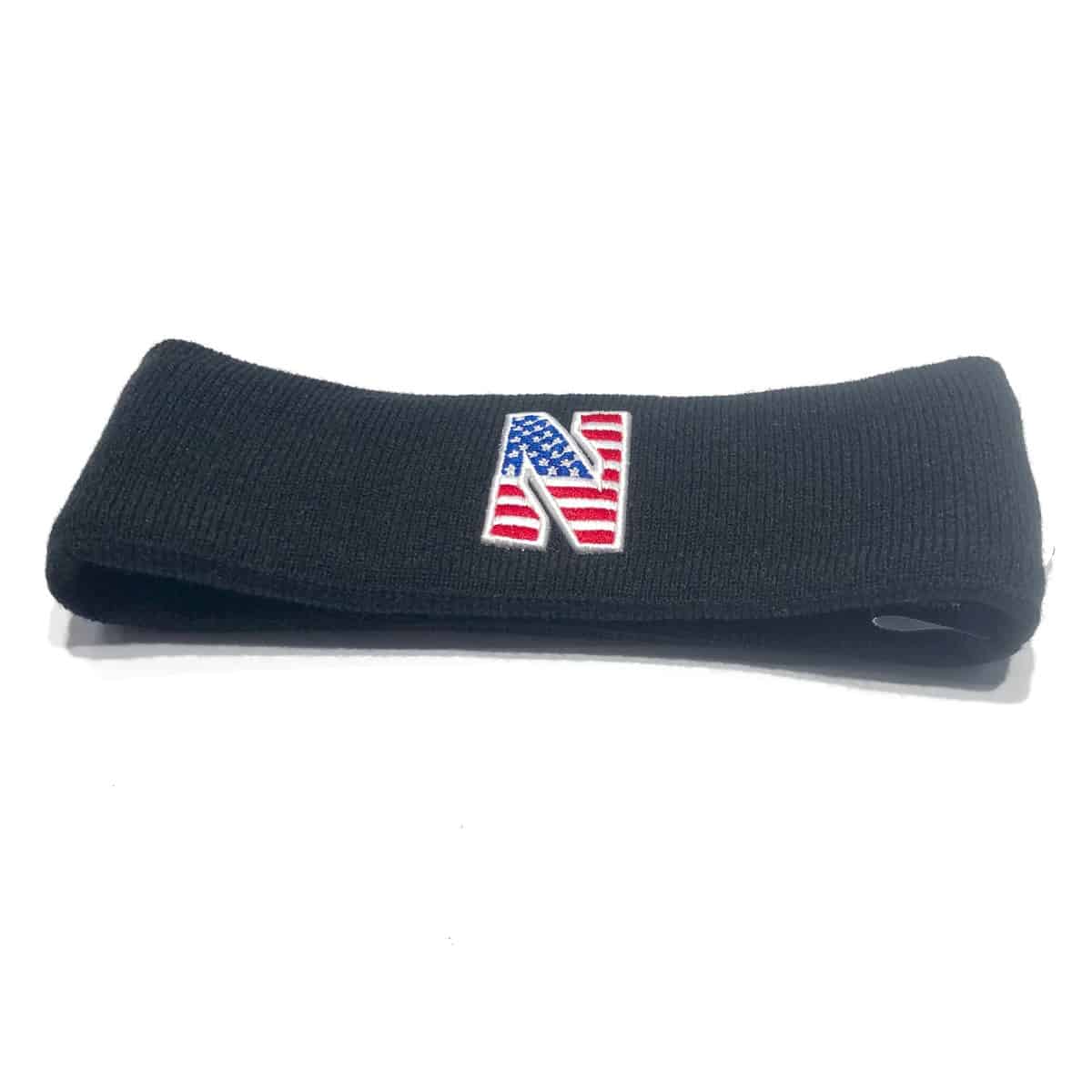 Northwestern University Wildcats Black Knit Headband with Stars & Stripes Stylized N Design