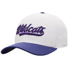 Northwestern University Wildcats Top Of The World Constructed Onefit Two Tone White/Purple Hat with Script Wildcats Design