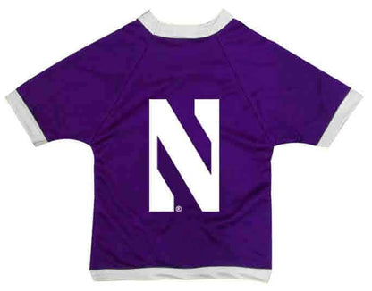Northwestern University Wildcats Athletic Dog Jersey With Stylized N Design