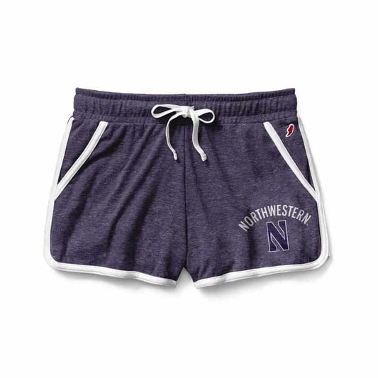 Northwestern University Wildcats Ladies League Purple Triblend Short