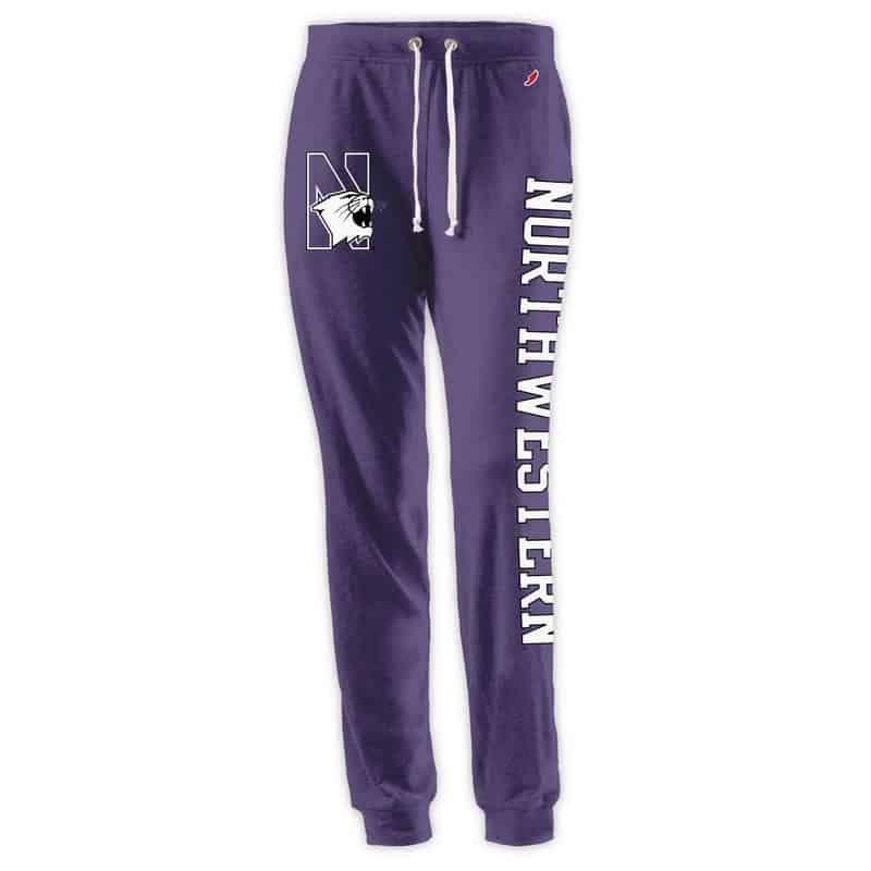 Northwestern Wildcats Ladies League Purple Heather Triblend Jogger Pants